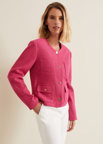 Phase Eight Ripley Boucle Jackets Pink USA | 7598124-HX